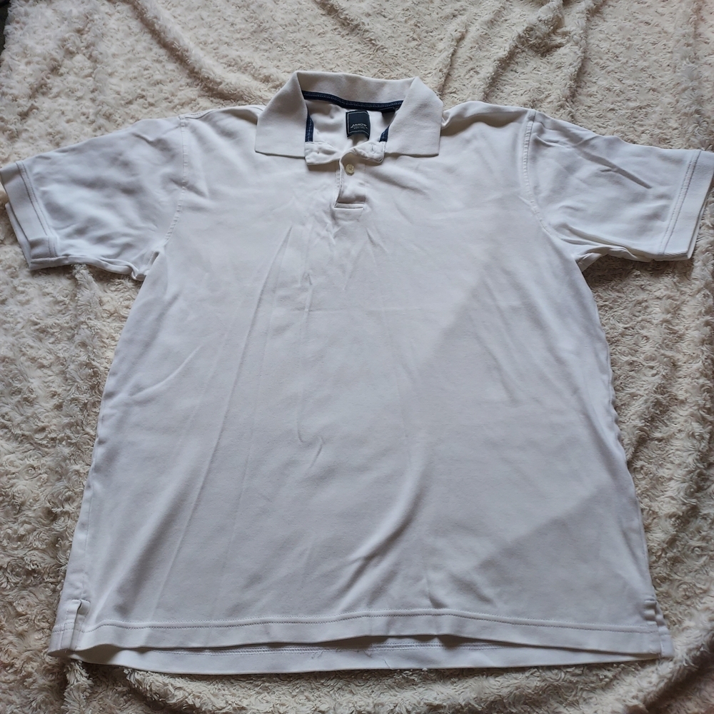 Arrow Classic White Polo Shirt Preppy Normcore Minimalist MED